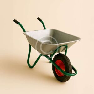 Mini wheelbarrow with metal tray