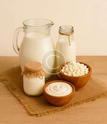 Rustic canned dairy jar